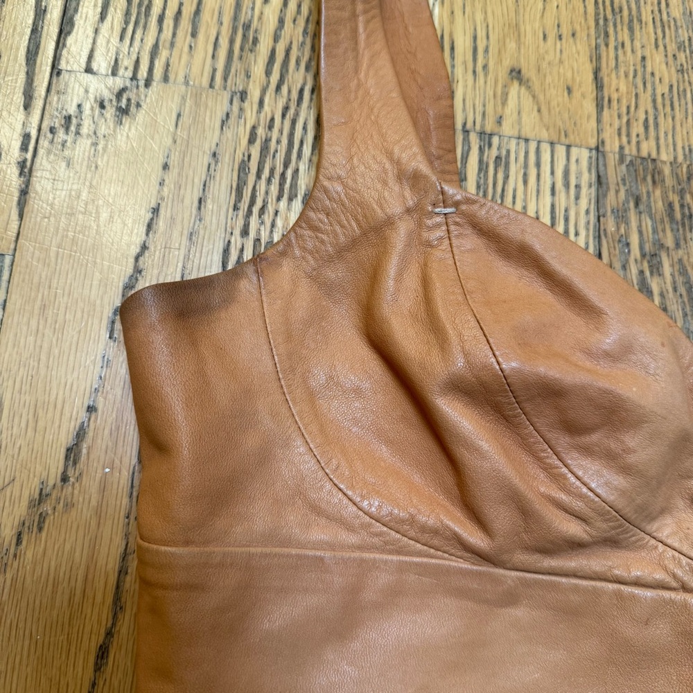 H&M Conscious Leather Corset Crop Top Bralette size XS - Picture 7 of 7